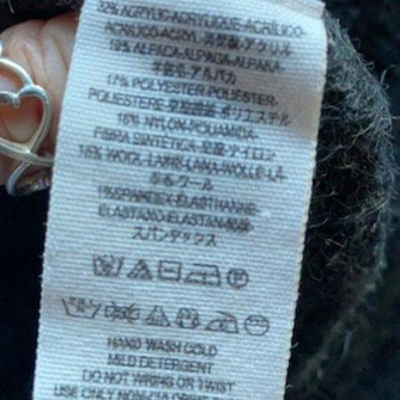 Free People Santa Cruz Gray Fuzzy Alpaca Wool Blend Maxi Open Cardigan Sweater s - Picture 8 of 8